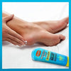O'Keeffe's foot cream applied to heels for relief of dry, cracked skin.