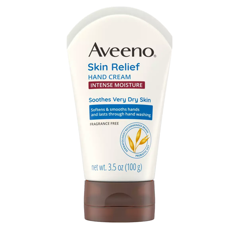 Aveeno Skin Relief Hand Cream, fragrance-free, intense moisture for dry skin, 3.5 oz.