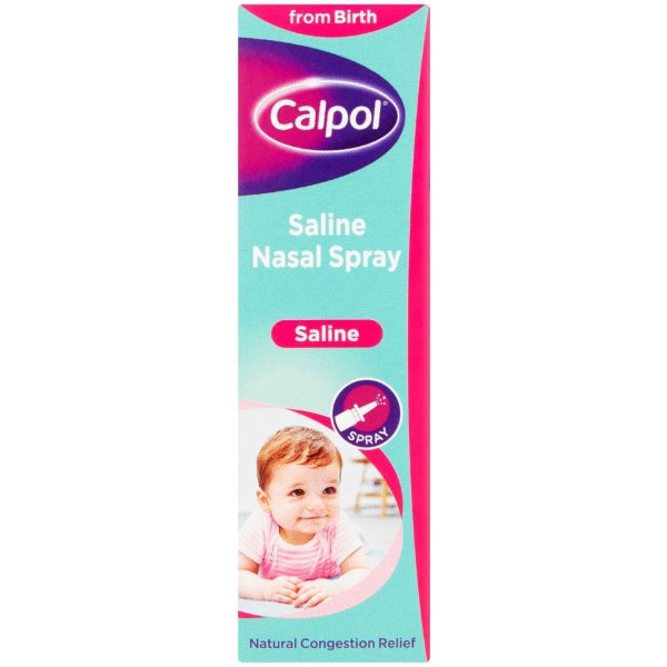 Calpol Saline Nasal Spray 15ml | Natural Congestion Relief.