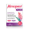 Menopace Plus 56 tablets with 26 nutrients, including soya, sage, and green tea for menopause support.
