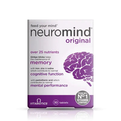 Front Image: Neuromind Original 30 tablets front view, supporting memory and cognitive function with key nutrients.