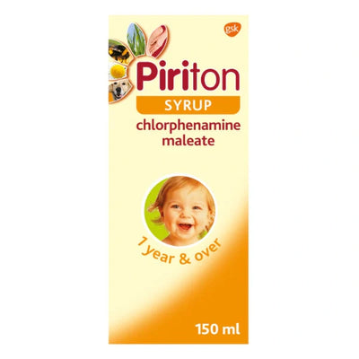 Front view of a Pirition Syrup box for kids, 150ml.
