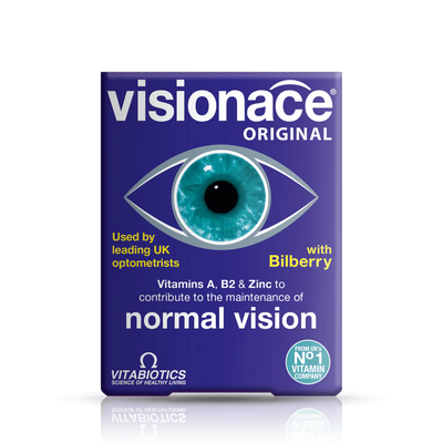 Front view of Visionace Original box – eye and vision health supplement