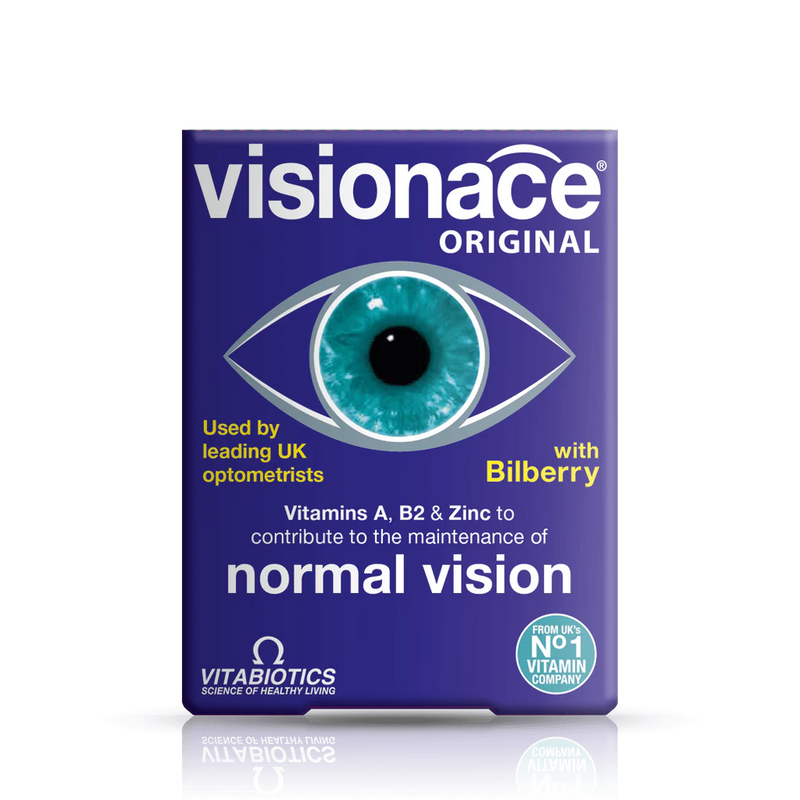 Front view of Visionace Original box – eye and vision health supplement