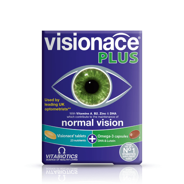 Buy Visionace Plus 56 Tablets Omega 3 Front