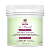 Jar of fontus derma AproDerm ointment 500g with green label on a white background