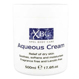 Xpel Body Care Aqueous Cream 500ml jar on a white background.