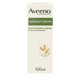 Aveeno moisturizing cream 100ml box on a white background