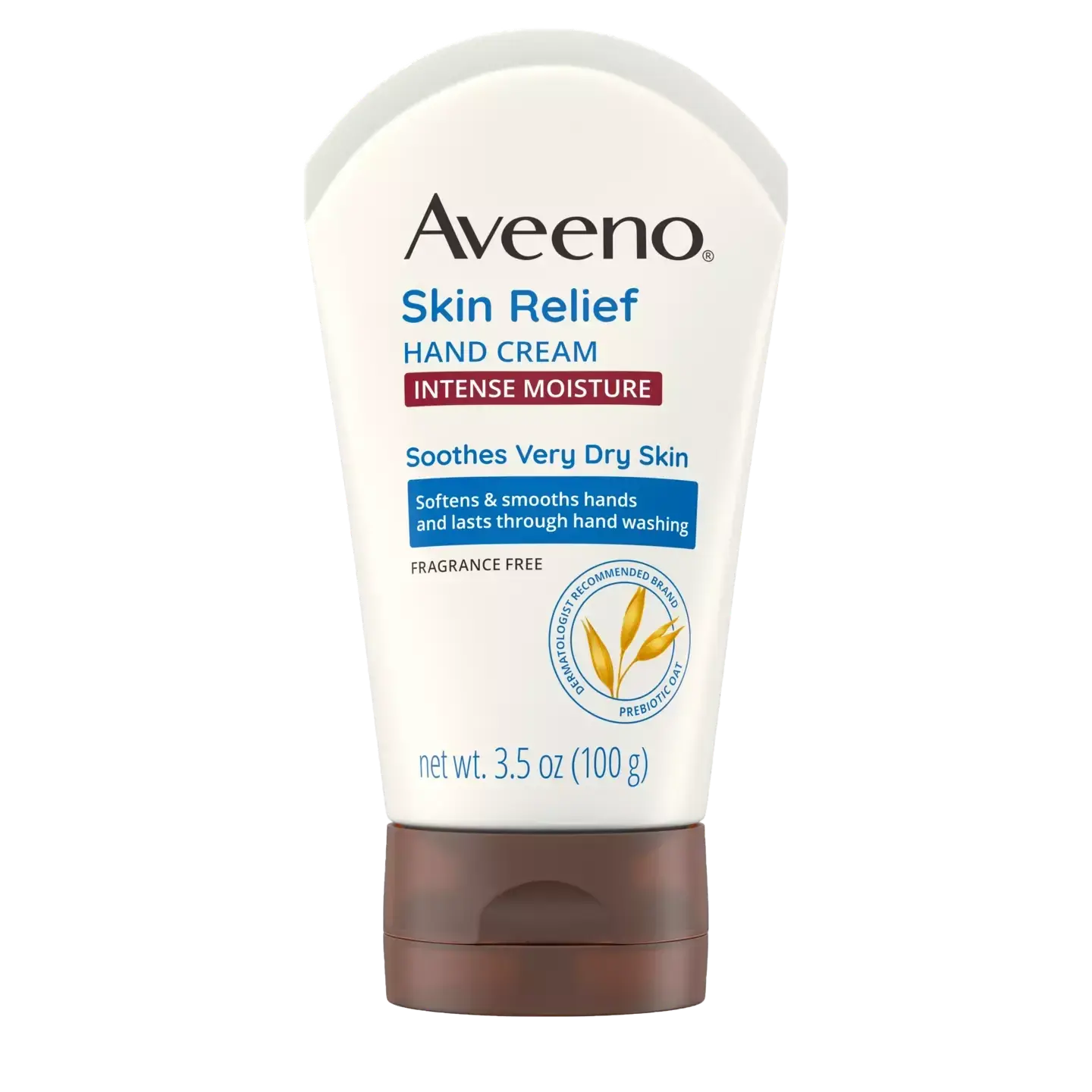 Aveeno Skin Relief Hand Cream: Soothes very dry skin, softens hands, lasts through washing.
