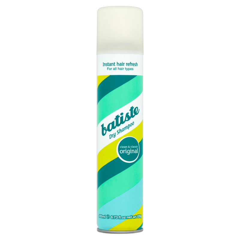 Batiste dry shampoo 200ml can on a white background