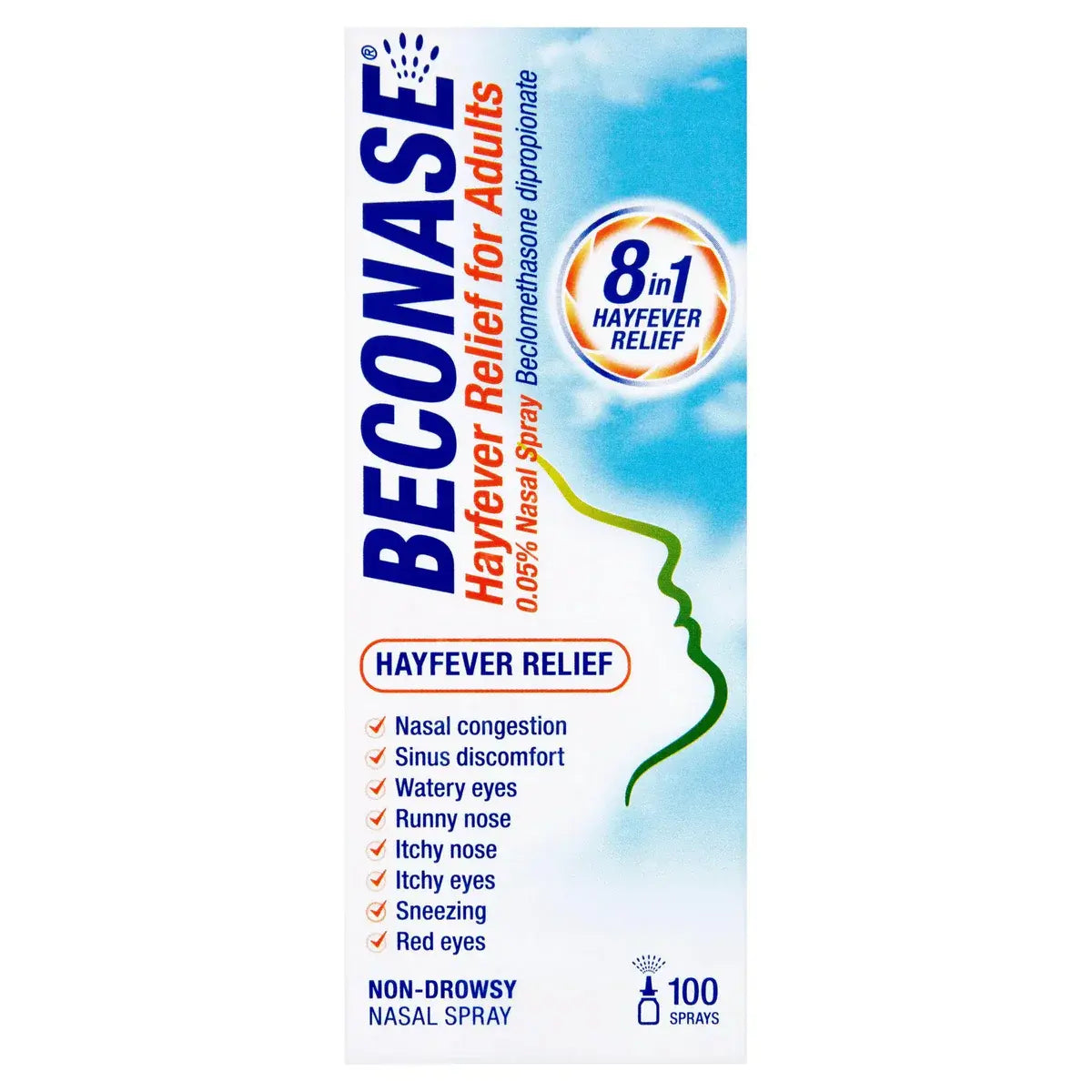 Beconase Aqueous Hayfever Nasal Spray For Sinusitis 100 Sprays