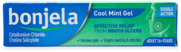 Bonjela Cool Mint Gel Tube, soothing mouth ulcer treatment, fast-acting pain relief