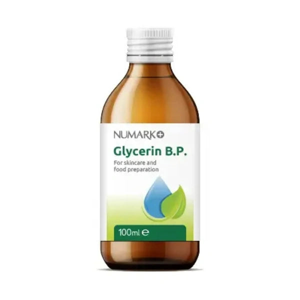 Bottle of Numark Glycerin B.P. on a white background