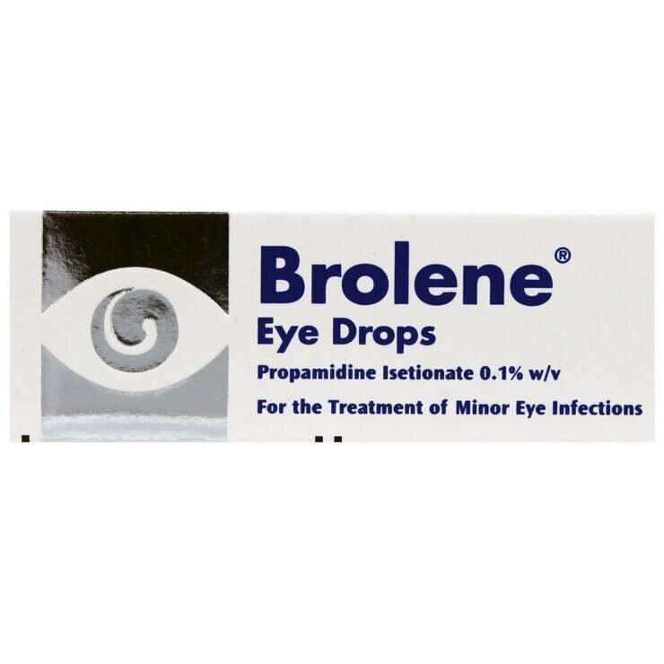 Brolene Eye Drops 10ml packaging on a white background