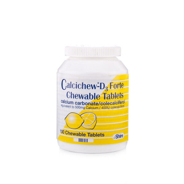 Calcichew D3 Forte 500mg 400iu Chewable 100 Tablets
