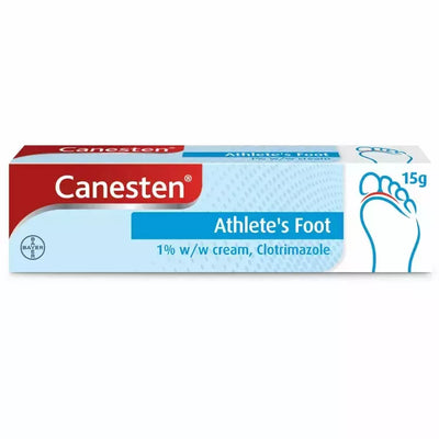 Canesten Athlete's Foot cream packaging on a white background