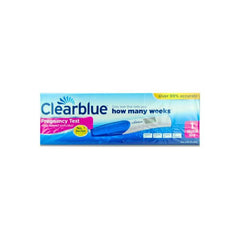 Clearblue Early Detection Visual Pregnancy Test showing a positive result.
Clearblue pregnancy test with a negative result.
Close-up of a Clearblue pregnancy test strip.