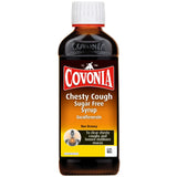 Covonia Chesty Cough Sugar Free Syrup bottle on a white background