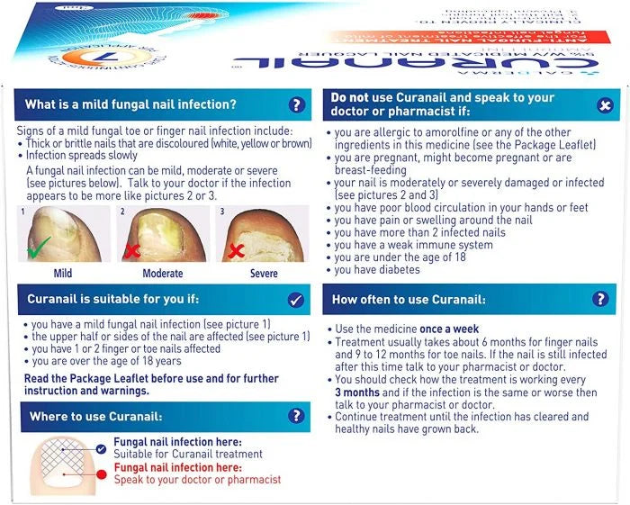 Curanail 5% Fungal Nail Treatment - 3ml | Curanail Nail Fungus Treatment Back view