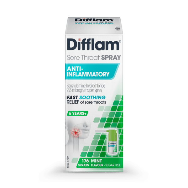 Difflam spray bottle on a shelf