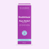 A 500g box of Doublebase Flare Relief Emollient, featuring a purple and white design with a light blue accent band at the bottom, set against a pale lavender background.