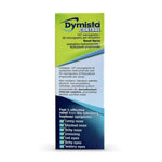Dymista Control nasal spray packaging on a white background side view