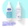 E45 Face Care Hydrating Serum bottles on a light blue background