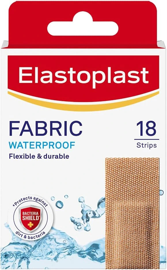 ElastoPlast waterproof fabric plaster packaging with Hi-Dry Tex technology.