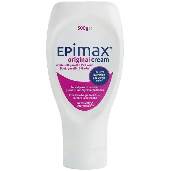 Epimax Original 100g moisturizing cream tube with blue and white packaging