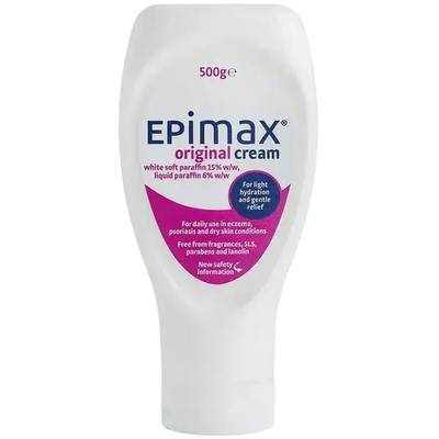 Epimax Original 100g moisturizing cream tube with blue and white packaging