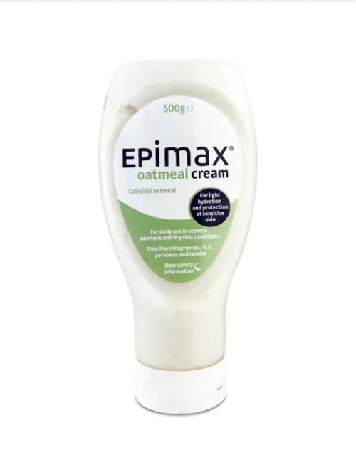 Epimax Oatmeal Cream 100g packaging with oat symbol and moisturizing label