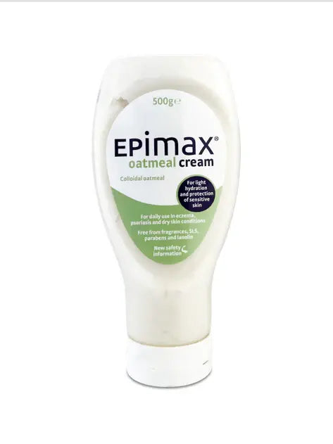 Epimax Oatmeal Cream 100g packaging with oat symbol and moisturizing label