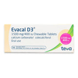 Evacal D3 1500mg/400iu Chewable Tablets Pack of 56 Tablets