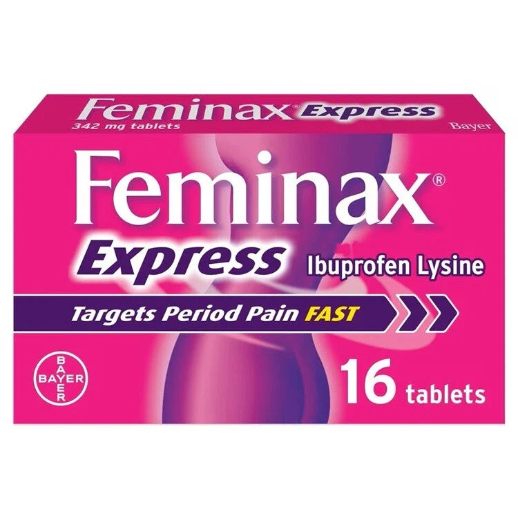 Feminax Express 342mg 16 Tablets for Period Pain Relief