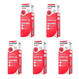 Five boxes of Hycosan Extra pre-emptive and probiotic free nasal spray shown on a plain white background.