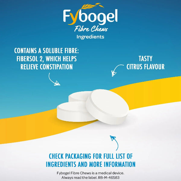 Fybogel Fibre Chews Citrus Flavour Tablets