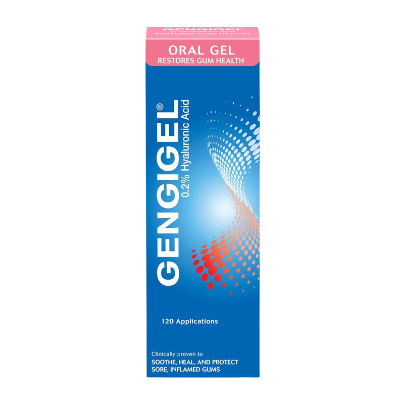 GENIGEL oral gel packaging on a white background