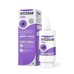 Hycosan Dual eye drop bottle and packaging on a white background