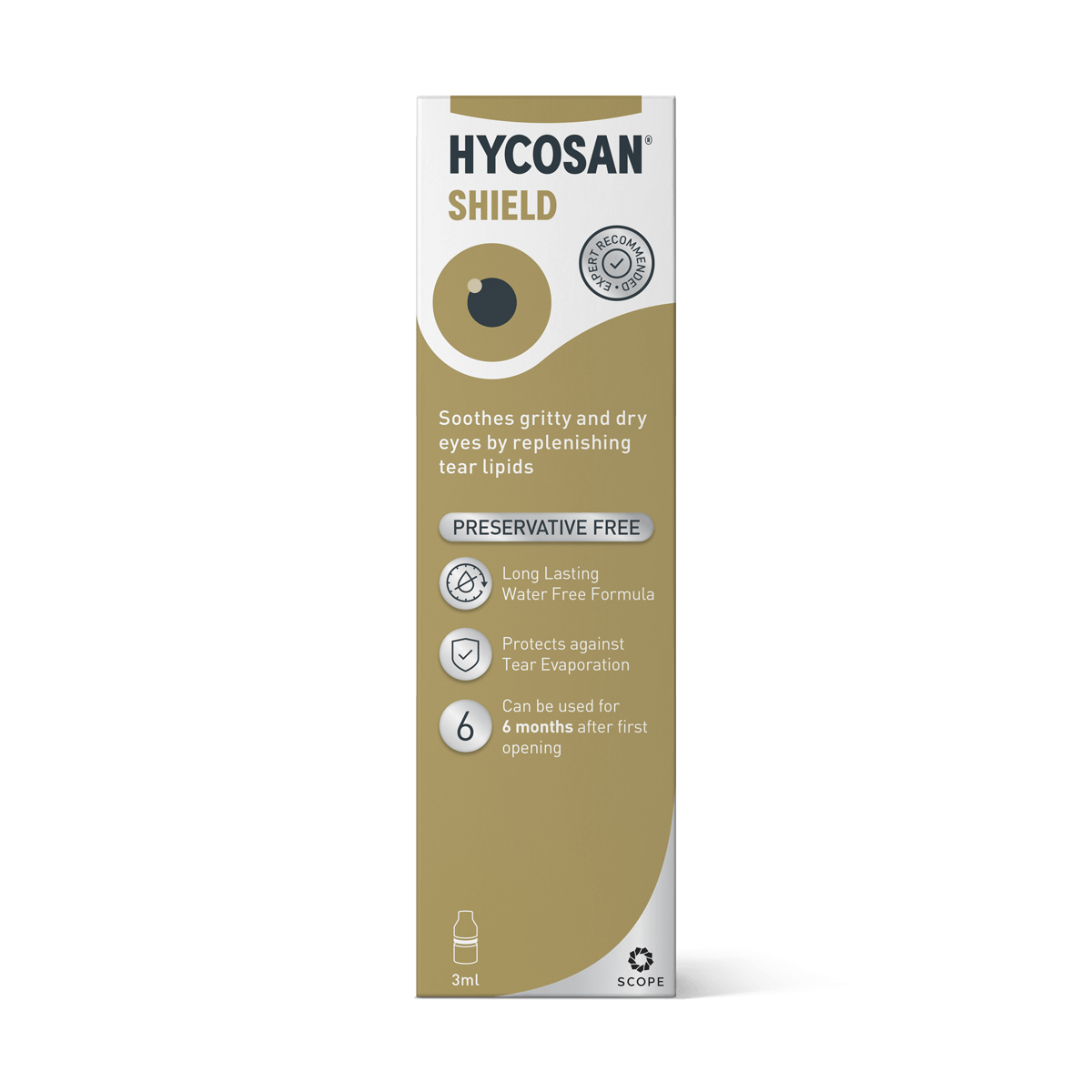 Hycosan Shield Preservative Free Eye Drops 3ml, eye drops for dry eyes hycosan