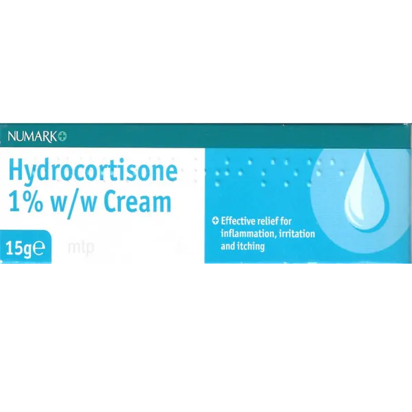 Numark Hydrocortisone 1% w/w Cream packaging on a white background