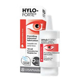 Ursapharm HYLO-FORTE Intensive Lubrication 10 ml bottle with its retail box, featuring red and white packaging with an eye graphic.