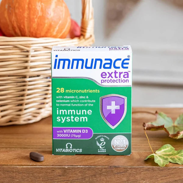 Vitabiotics Immunace Extra Protection on table