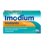 Imodium Instant 12 Loperamide hydrochloride packaging