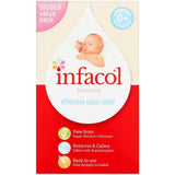 Infacol Simeticone 55ml box showing baby and benefits for infant colic relief.