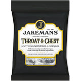 Jakemans Throat & Chest lozenge 160g package on a white background