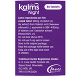 Purple packaging of 'Kalm's Night' tablets with text and branding details.