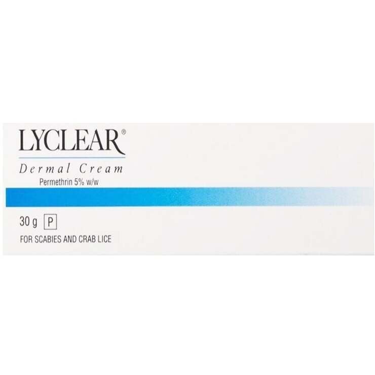 Lyclear Dermal Cream Permethrin 5 ww 30g For Scabies And Crab Lice