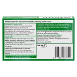 Medication package with green border and white background