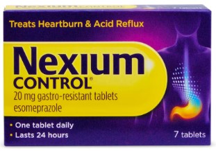 Nexium Control Tabs, heartburn medication, tablets, relief