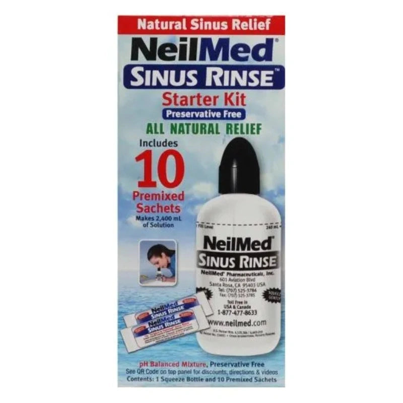 NeilMed Sinus Rinse Starter Kit packaging on a white background